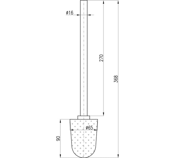 WC щётка RavSlezak чёрный ёршик; ручка цвета бронза ND A0500-2SM
