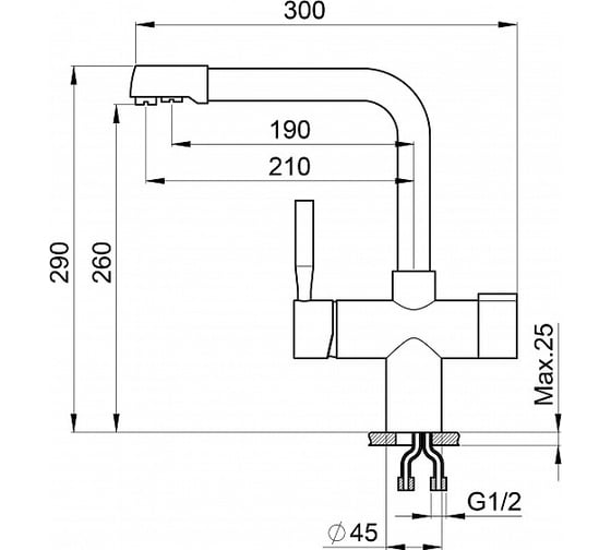 Смеситель Weissgauff WG 20881 429320