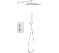 Душевая система ABBER Daheim скрытого монтажа без излива, термостат, белый матовый AF8251W