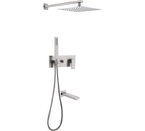 Душевая система ABBER Daheim скрытого монтажа с изливом, сатин AF8217SP