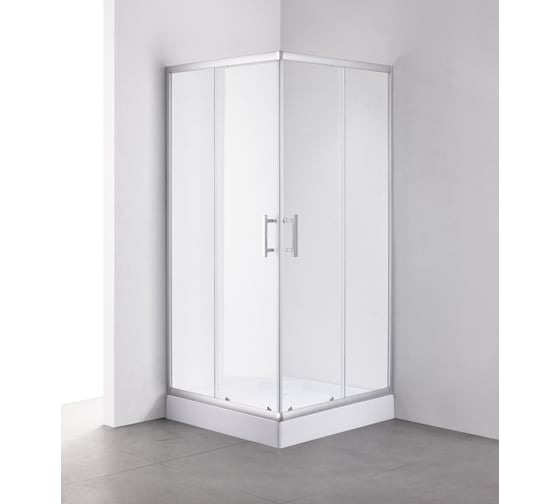 Душевой уголок OLIVE'S MINO, прозр. стекла, квадратный, хром U_MN-90PСS-SD-C 1