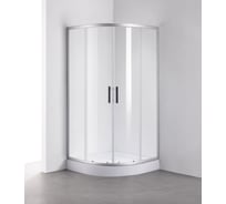 Душевой уголок OLIVE'S MINO, прозр. стекла, полукруг, хром U_MN-90PСCS-SD-C