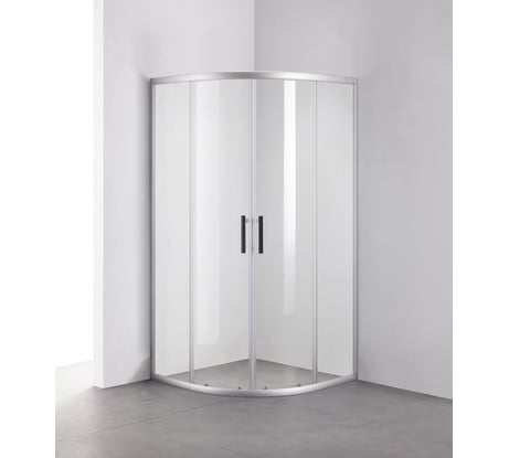 Душ. уголок OLIVE'S MINO, прозр. стекла, полукруг, хром (без поддона) U_MN-90PСCS-SD-C