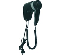 Настенный фен Mediclinics индивидуальный, с кнопкой, материал: АБС-пластик, цвет: черный SC0010CS