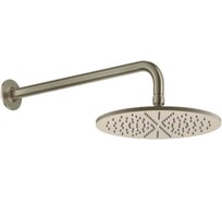 Верхний душ Gessi Inciso Shower O300 мм, шарнирный, на 1/2”, с защитой от известкового налёта, цвет Brushed Brass PVD 58248.727