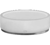 Настольная мыльница Gessi 316 белый композитный материал, держатель, цвет Steel Brushed 54725.239