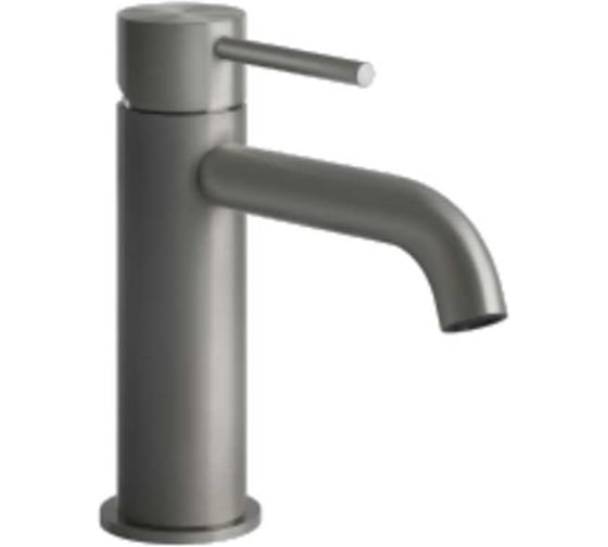 Смеситель для раковины Gessi Flessa без донного клапана, соединительные шланги, цвет Black Metal Brushed PVD 54002.707