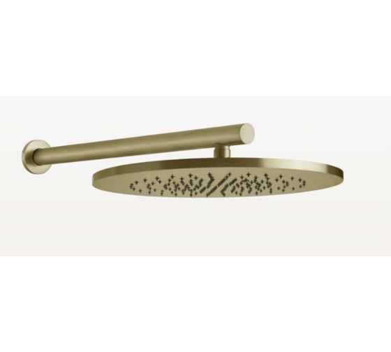 Верхний душ Gessi Bath-Shower 316 O355 мм, шарнирный с настенным держателем 500 мм, цвет Brushed Brass PVD 54148.727 1