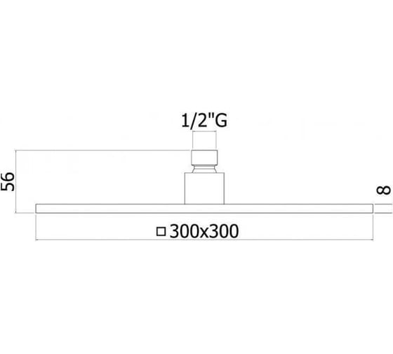 Верхний душ Paffoni SYNCRO KING 300x300 мм ZSOF078NO 00246344