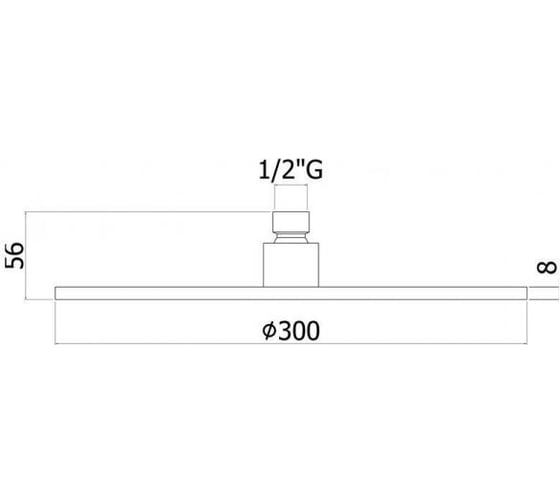 Верхний душ Paffoni MASTER KING диаметр 300 мм, чёрный матовый ZSOF079NO 00246345
