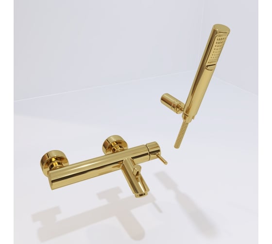 Смеситель для ванны Paffoni LIGHT короткий излив, золото LIG023HG 00244504