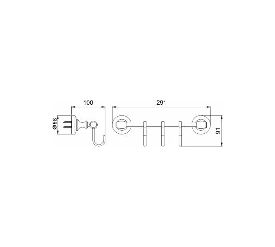 Держатель для полотенец Potato 3 крючка P2614-3