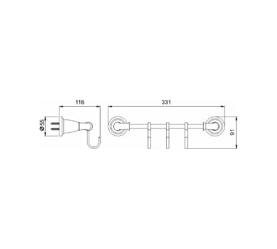 Держатель для полотенец Potato 3 крючка P7214-3