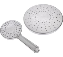 Набор леек для душа СоюзКран тропическая 1 режим, d=21.5 cм, ручная 5 реж. d=12 cм, хром 582-077