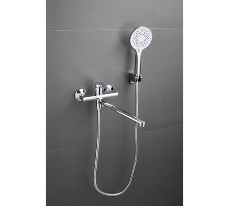 Смеситель для ванны BELZ длинный излив, латунь, хром B22612