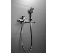 Смеситель для ванны BELZ длинный излив, латунь, оружейная сталь B22613-3