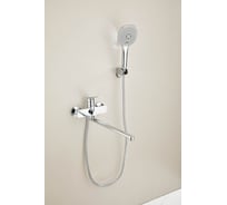 Смеситель для ванны BELZ длинный излив, латунь, хром B22533