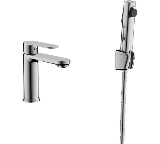 Смеситель для раковины с гигиенической лейкой BELZ хром B12713