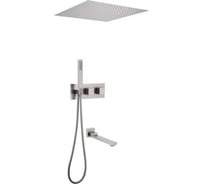 Душевая система ABBER Daheim скрытого монтажа с изливом, термостат, сатин AF8254SP