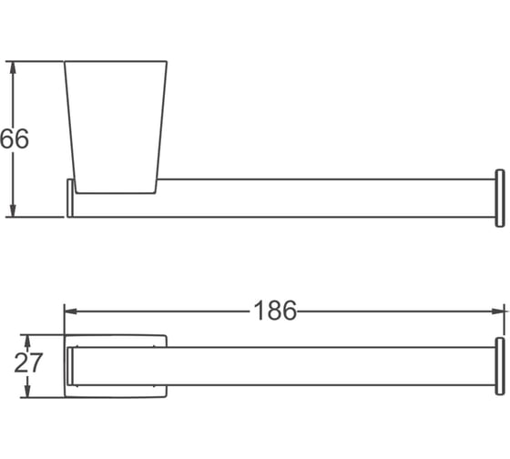 Держатель для туалетной бумаги BELZ черный B91403-2