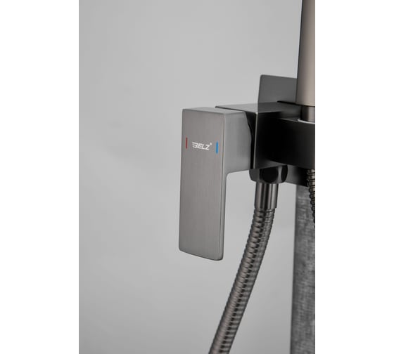 Смеситель с гигиенической лейкой BELZ оружейная сталь B55805-3