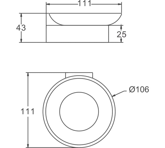 Мыльница BELZ белый B91002