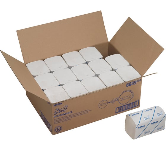 Полотенца для рук Kimberly-Clark Scott PERFORMANCE сложенные/белый/малый 6689