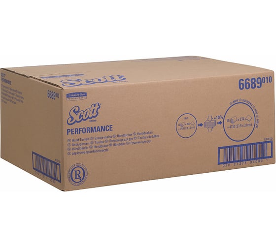 Полотенца для рук Kimberly-Clark Scott PERFORMANCE сложенные/белый/малый 6689