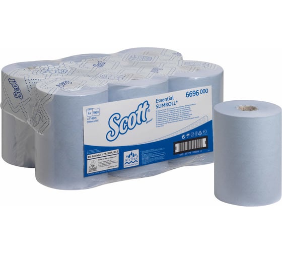 Полотенца для рук Kimberly-Clark Scott Essential SLIMROLL синий 6696