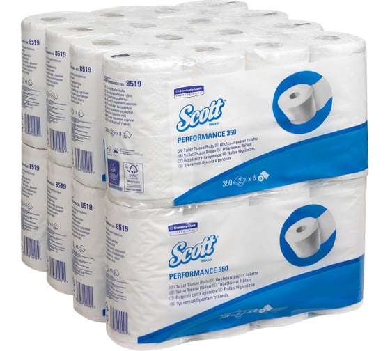 Туалетная бумага Kimberly-Clark Scott ESSENTIAL маленький рулон/белый 8519