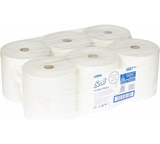Полотенца для рук Kimberly-Clark Scott ESSENTIAL рулон/белый 6687