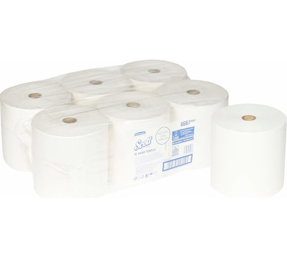 Полотенца для рук Kimberly-Clark Scott ESSENTIAL рулон/белый 6687