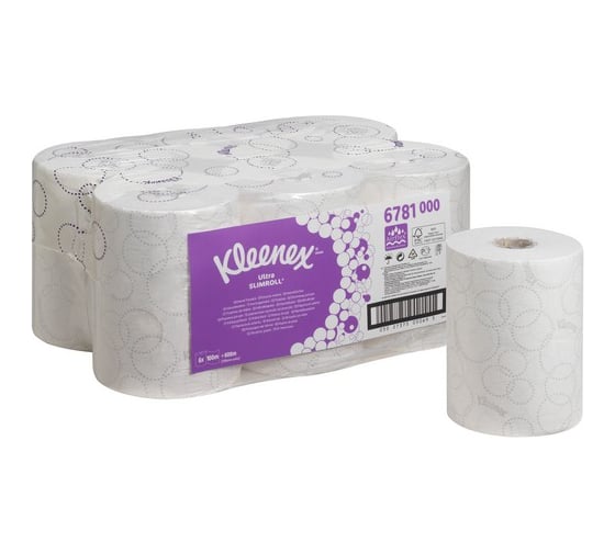 Полотенца для рук Kimberly-Clark Kleenex Ultra SLIMROL белый 6781