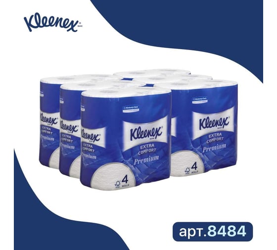 Туалетная бумага в рулонах Kimberly-Clark Kleenex маленький рулон/белый/160 8484