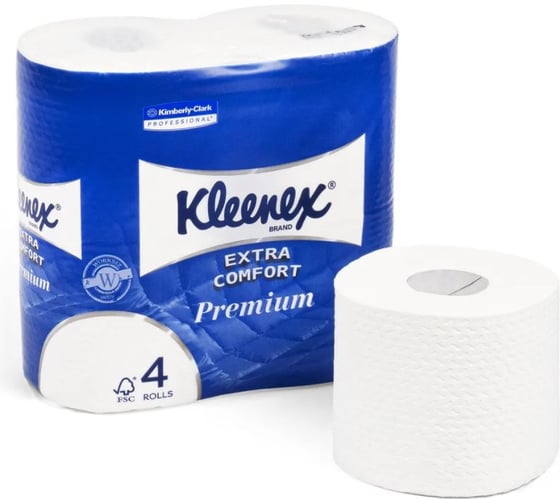 Туалетная бумага в рулонах Kimberly-Clark Kleenex маленький рулон/белый/160 8484 1