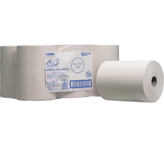 Полотенца для рук Kimberly-Clark Scott Slimroll белый 6657
