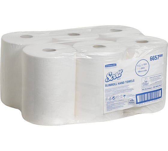 Полотенца для рук Kimberly-Clark Scott Slimroll белый 6657