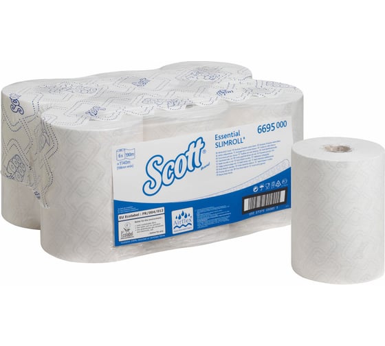 Полотенца для рук Kimberly-Clark Scott Essential SLIMROLL белый 6695