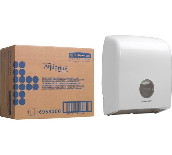 Диспенсер для туалетной бумаги Kimberly-Clark Aquarius один рулон Mini Jumbo/белый 6958