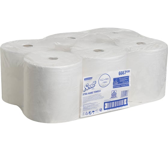 Полотенца для рук Kimberly-Clark Scott рулон/белый 6667