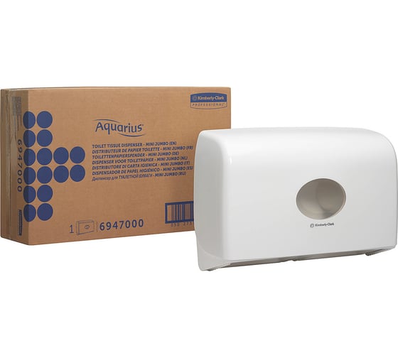 Диспенсер для туалетной бумаги Kimberly-Clark Aquarius Twin Mini Jumbo/белый 6947