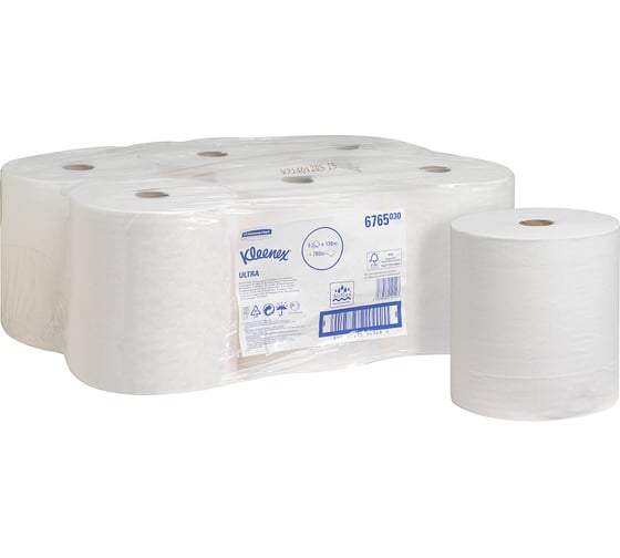 Полотенца для рук Kimberly-Clark Kleenex ULTRA рулон/белый 6765