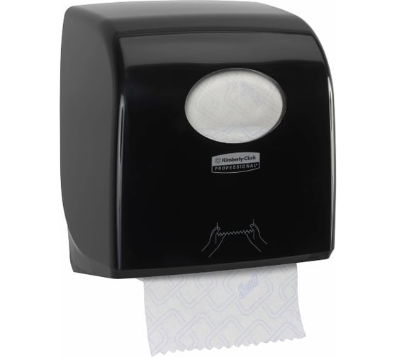 Диспенсер для рулонных бумажных полотенец Kimberly-Clark Aquarius Slimroll черный 7956