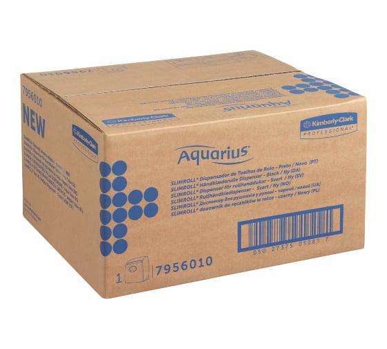 Диспенсер для рулонных бумажных полотенец Kimberly-Clark Aquarius Slimroll черный 7956