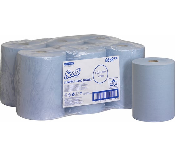 Полотенца для рук Kimberly-Clark Scott Slimroll синий 6658