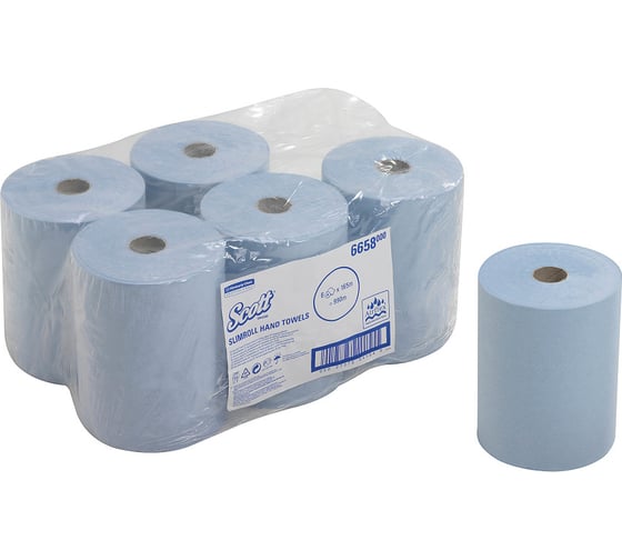 Полотенца для рук Kimberly-Clark Scott Slimroll синий 6658