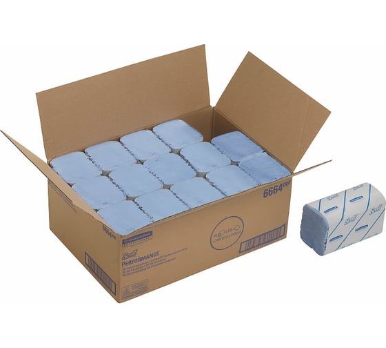 Полотенца для рук Kimberly-Clark Scott CONTROL сложенные/синий 6664