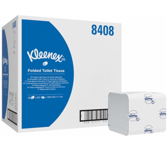 Туалетная бумага Kimberly-Clark Kleenex упаковка Bulk Pack/белый/200 8408