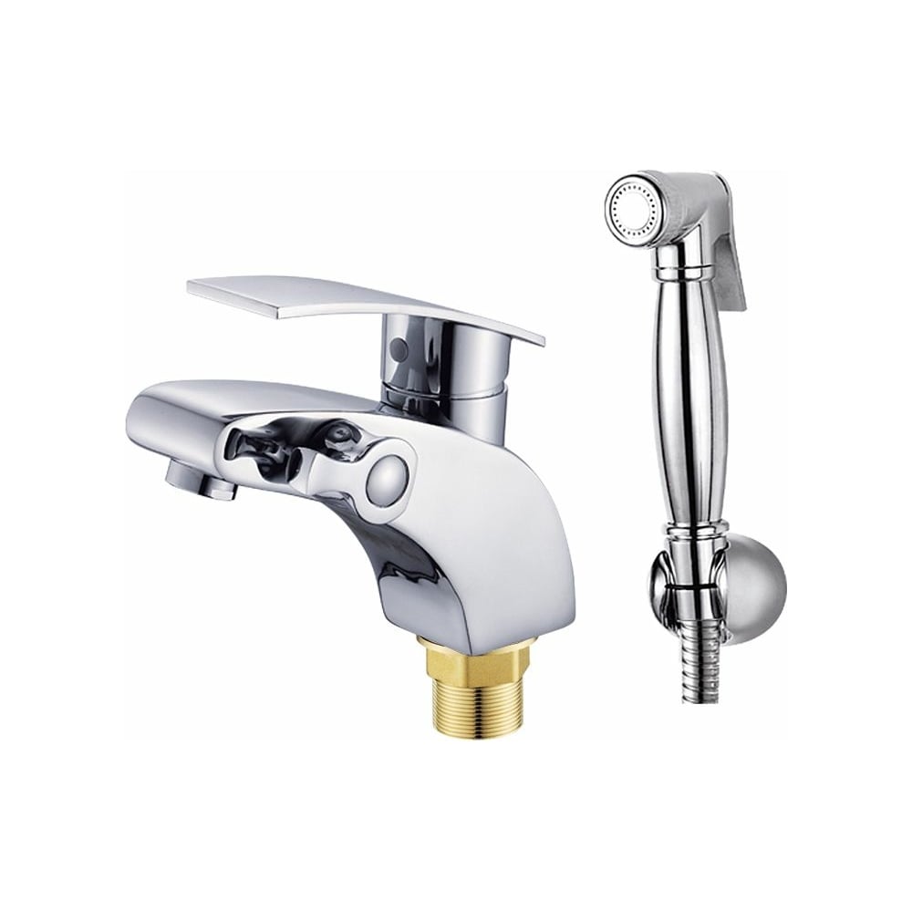 Смеситель для умывальника с гигиенической лейкой Potato крепление гайка ...