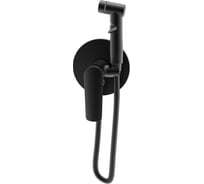 Смеситель скрытого монтажа с гигиеническим душем ESKO, Лагос/Lagos Black, черный, LGSMHB